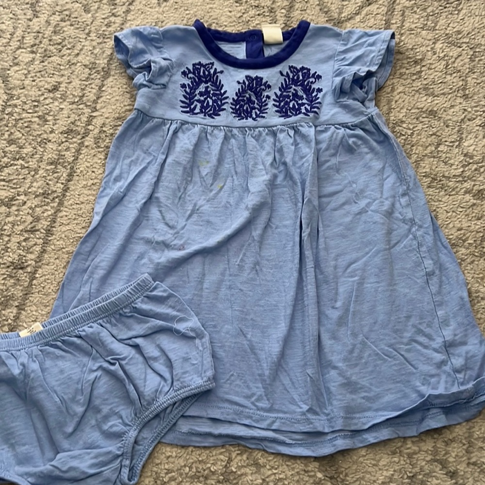 25M Blue Dress and Bloomers